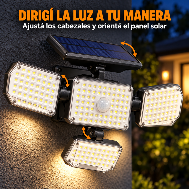 Más luz, más tranquilidad al llegar — Aplique Solar POLI