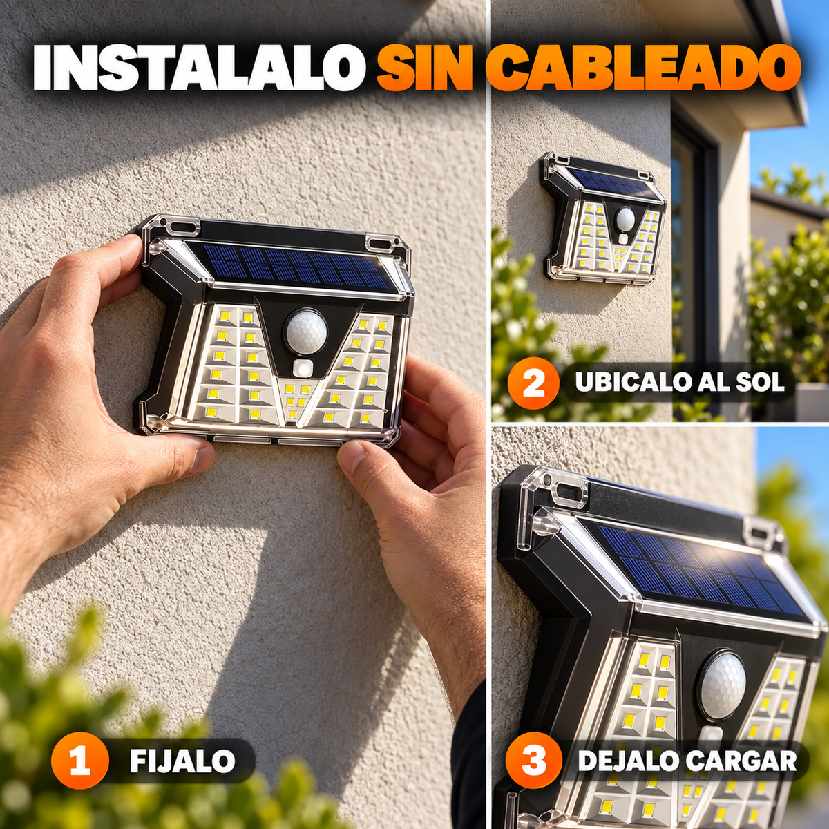 Luz que te recibe al llegar — Aplique Solar Nusel