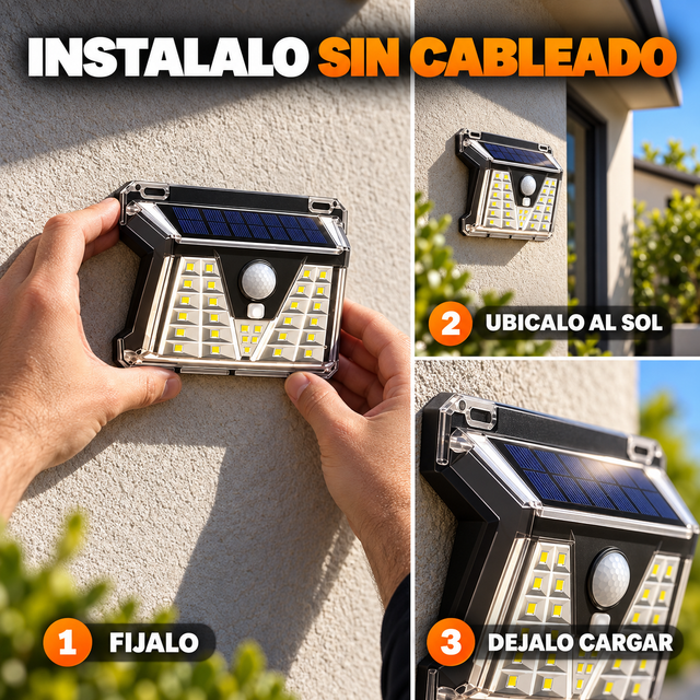 Luz que te recibe al llegar — Aplique Solar Nusel