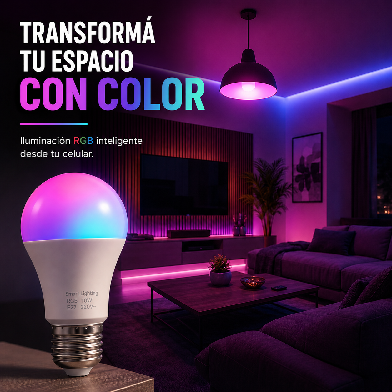 Transformá tu Espacio con la Lámpara Inteligente RGB - PACK X2