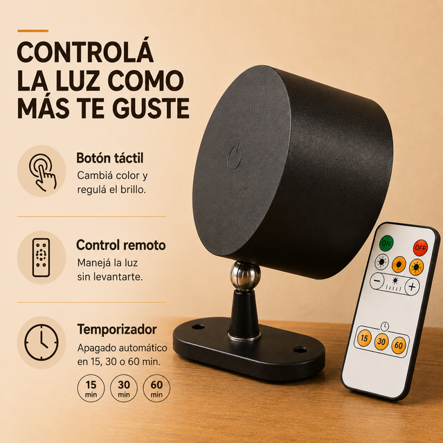 Iluminá cualquier rincón sin enchufes con diseño exclusivo - Lampara Magnética PREMIUM.