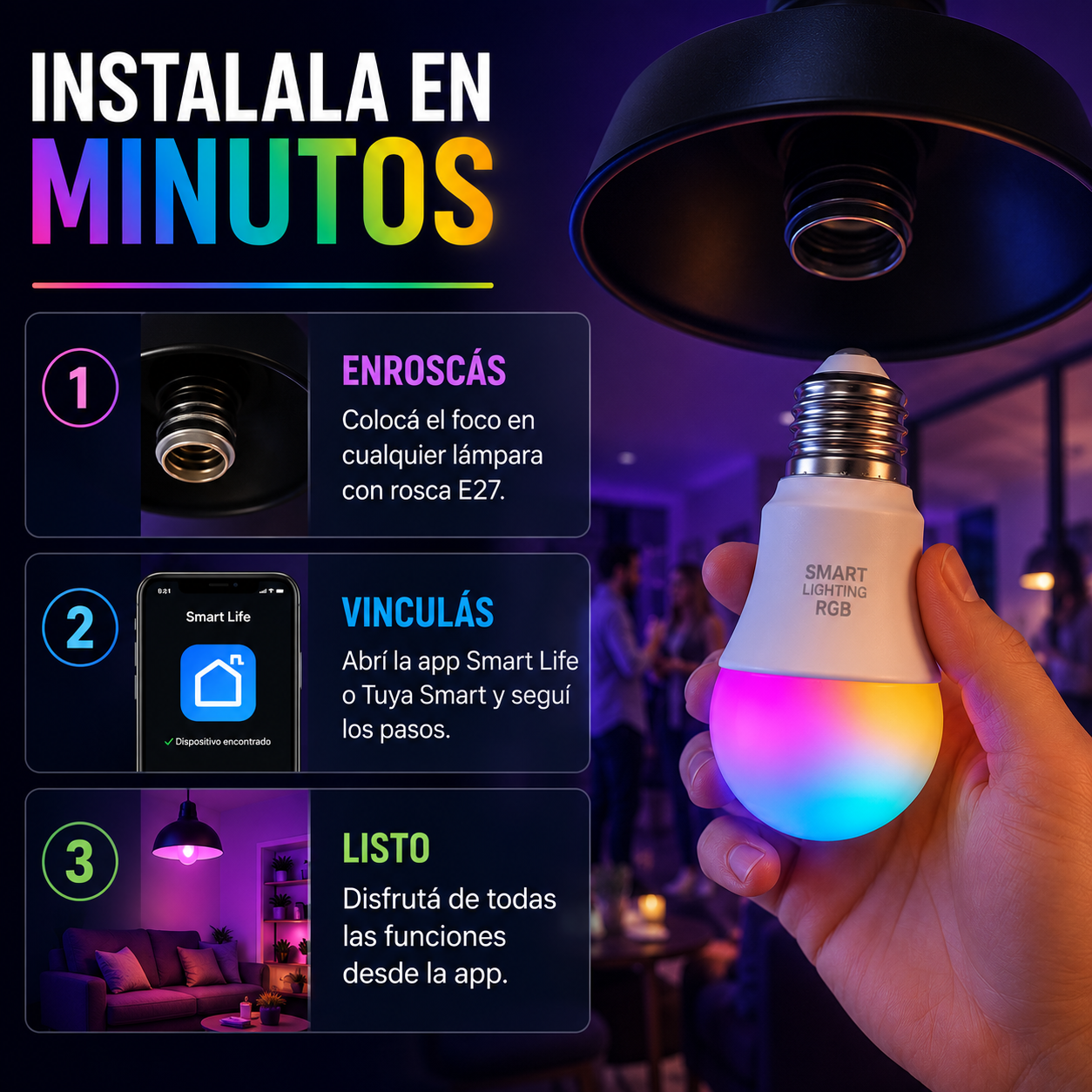 Transformá tu Espacio con la Lámpara Inteligente RGB - PACK X2
