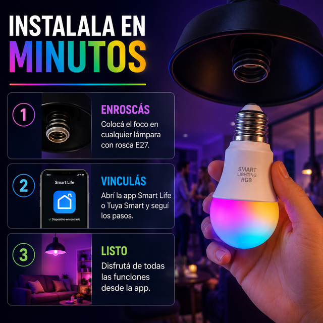 Transformá tu Espacio con la Lámpara Inteligente RGB - PACK X2