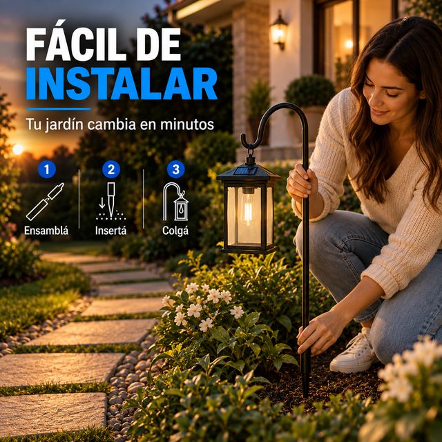 El Detalle que Transforma tu Exterior — Estaca Farol Solar