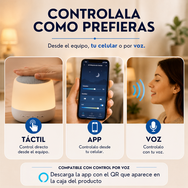 AYUDÁ A TU BEBÉ (Y A VOS) A DORMIR TODA LA NOCHE — Máquina de Ruido Blanco + Luz Nocturna Smart
