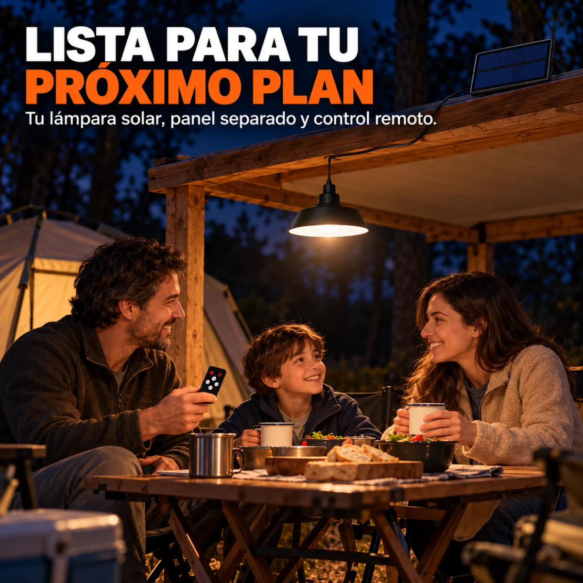 Luz donde no tenés un enchufe — Lámpara Solar Camping