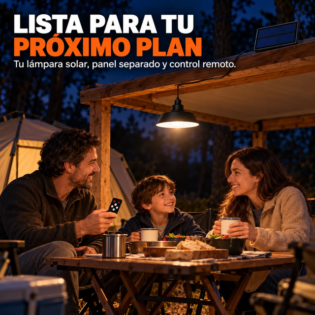 Luz donde no tenés un enchufe — Lámpara Solar Camping