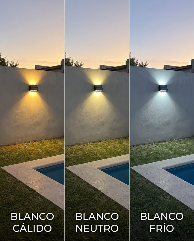 Aplique Solar HALO — Tu casa de noche, como sacada de una revista. Sin cables ni electricista.