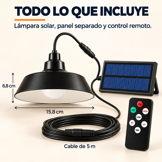 Luz donde no tenés un enchufe — Lámpara Solar Camping