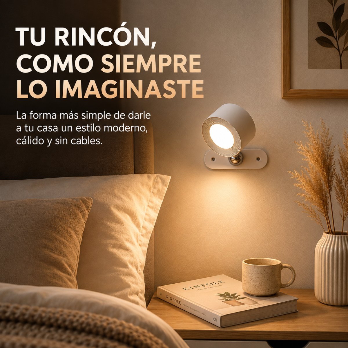 Iluminá cualquier rincón sin enchufes con diseño exclusivo - Lampara Magnética PREMIUM.