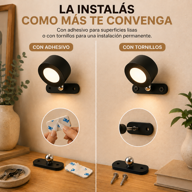 Iluminá cualquier rincón sin enchufes con diseño exclusivo - Lampara Magnética PREMIUM.