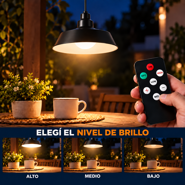 Luz donde no tenés un enchufe — Lámpara Solar Camping