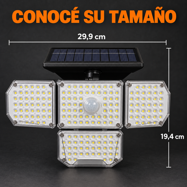 Más luz, más tranquilidad al llegar — Aplique Solar POLI