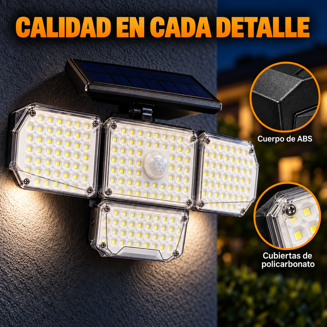 Más luz, más tranquilidad al llegar — Aplique Solar POLI