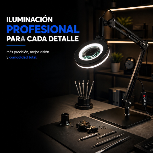 LAMPARA LED DE PRECISION CON LUPA PROFESIONAL