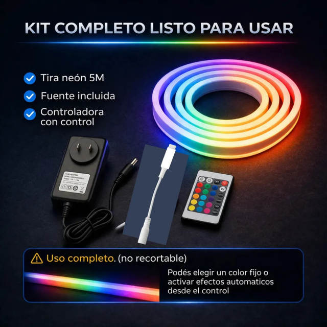 KIT NEON RGB 5M - TRANSFORMA TU ESPACIO