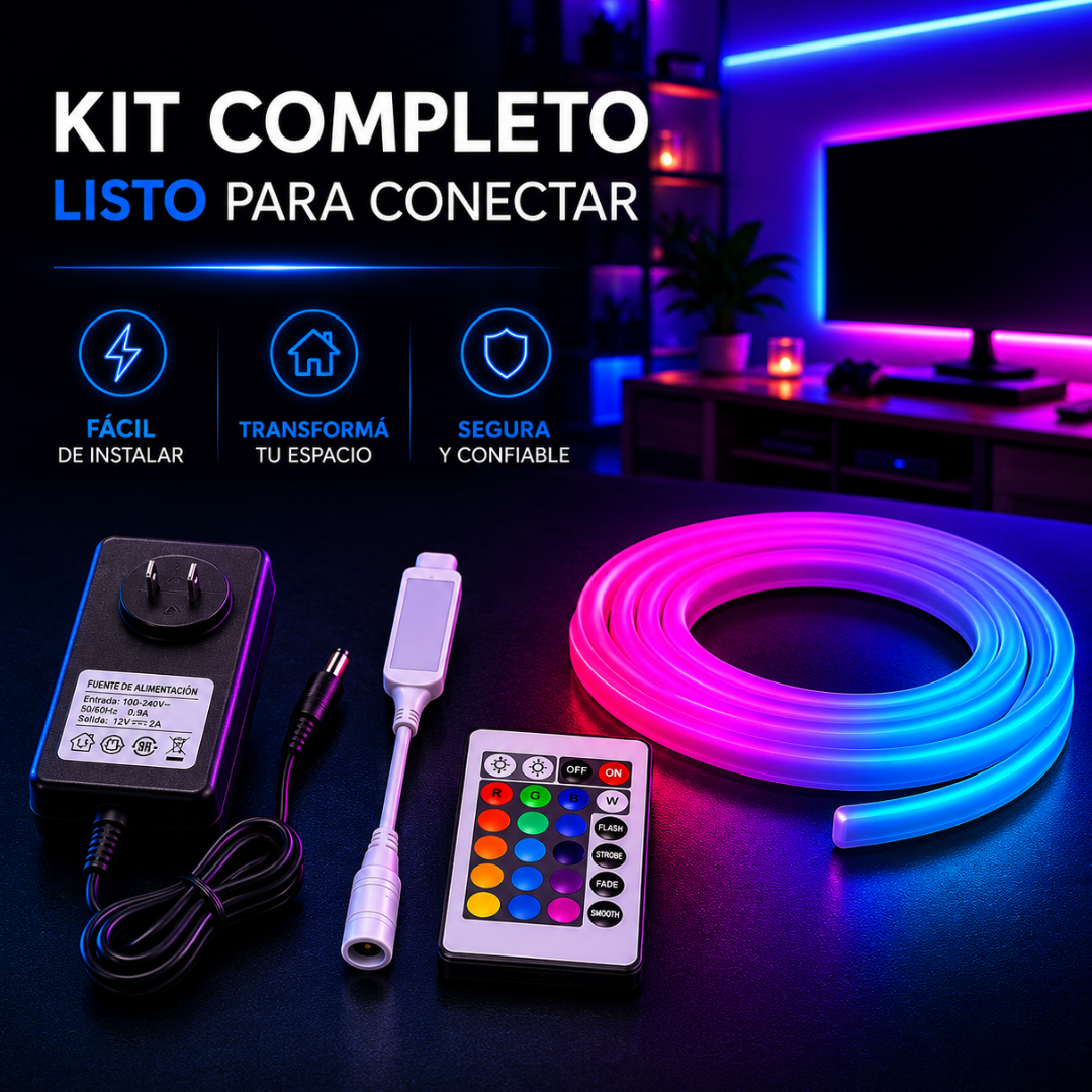 KIT NEON RGB 5M - TRANSFORMA TU ESPACIO