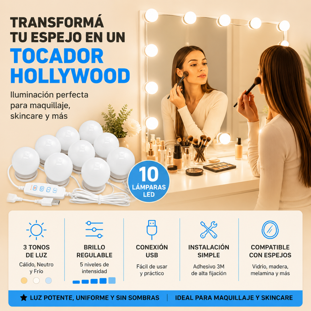 LUZ TOCADOR DE ESPEJO - PREMIUM