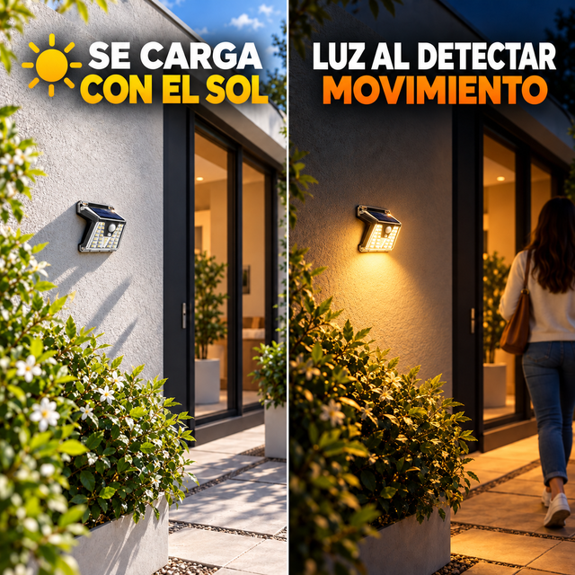 Luz que te recibe al llegar — Aplique Solar Nusel