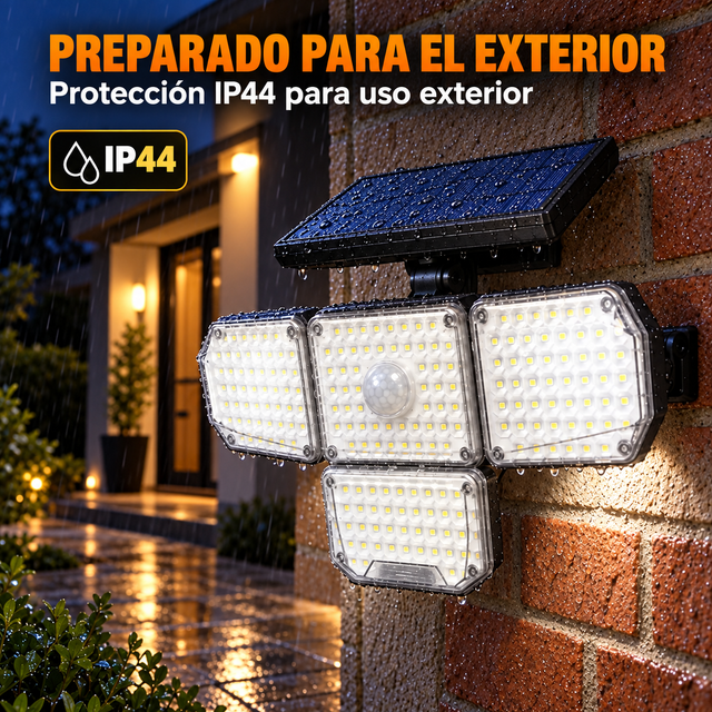 Más luz, más tranquilidad al llegar — Aplique Solar POLI