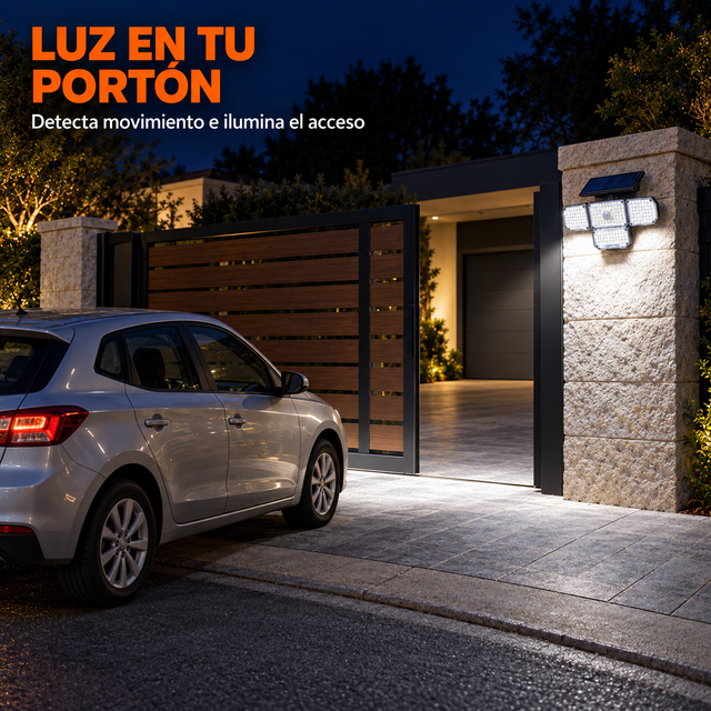 Más luz, más tranquilidad al llegar — Aplique Solar POLI