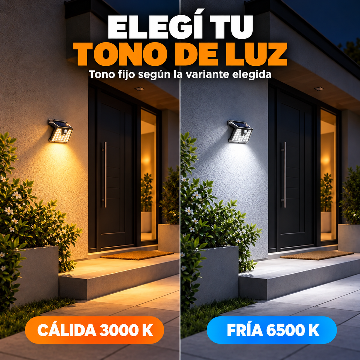 Luz que te recibe al llegar — Aplique Solar Nusel