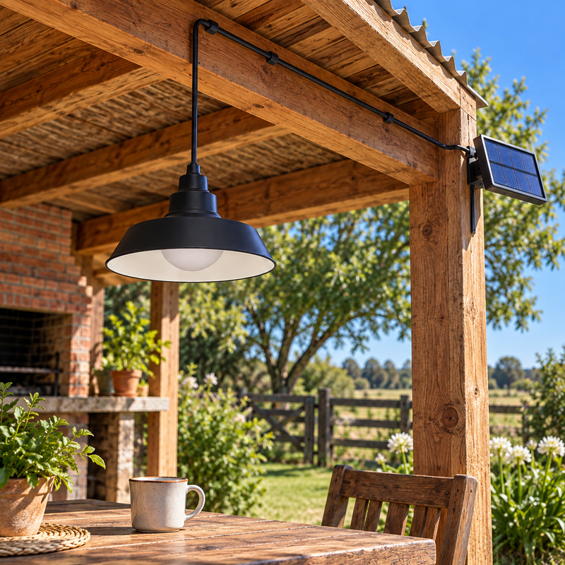 La luz donde la necesitás. El panel al sol