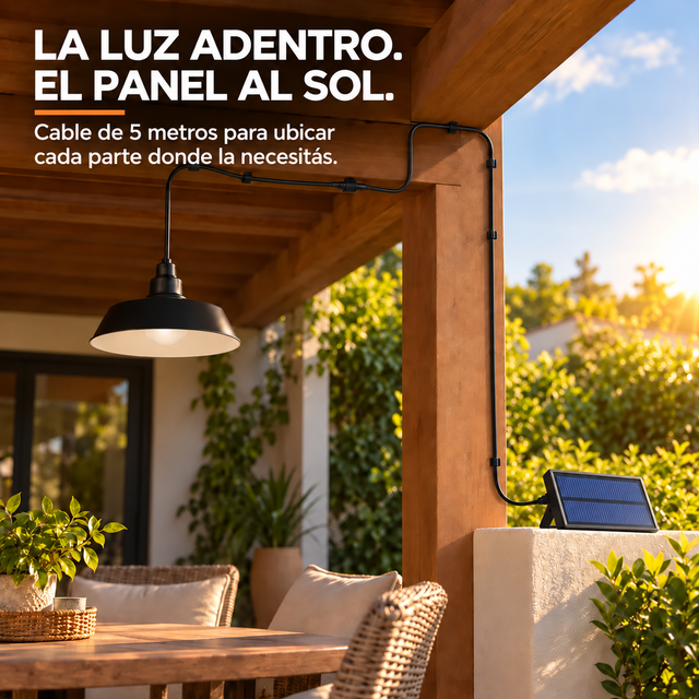Luz donde no tenés un enchufe — Lámpara Solar Camping