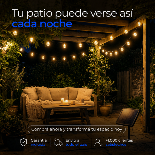 GUIRNALDA SOLAR 15 METROS EXTERIOR - PREMIUM