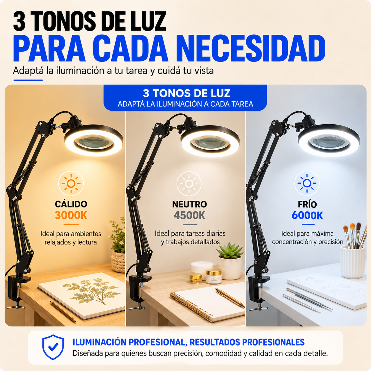 CLARITÉ PRO — Cada detalle nítido, sin ocupar lugar en tu mesa | EDICIÓN PREMIUM