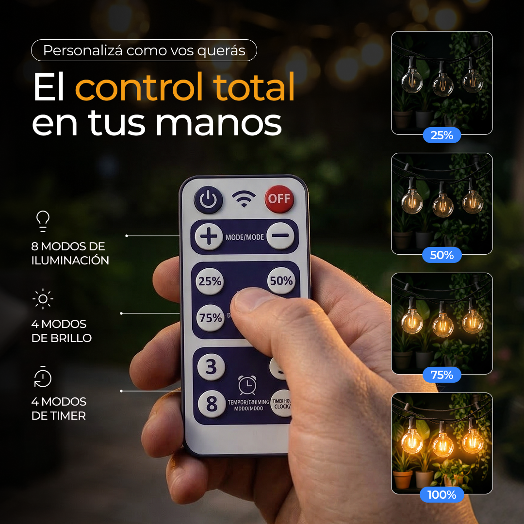 GUIRNALDA SOLAR 15 METROS EXTERIOR - PREMIUM