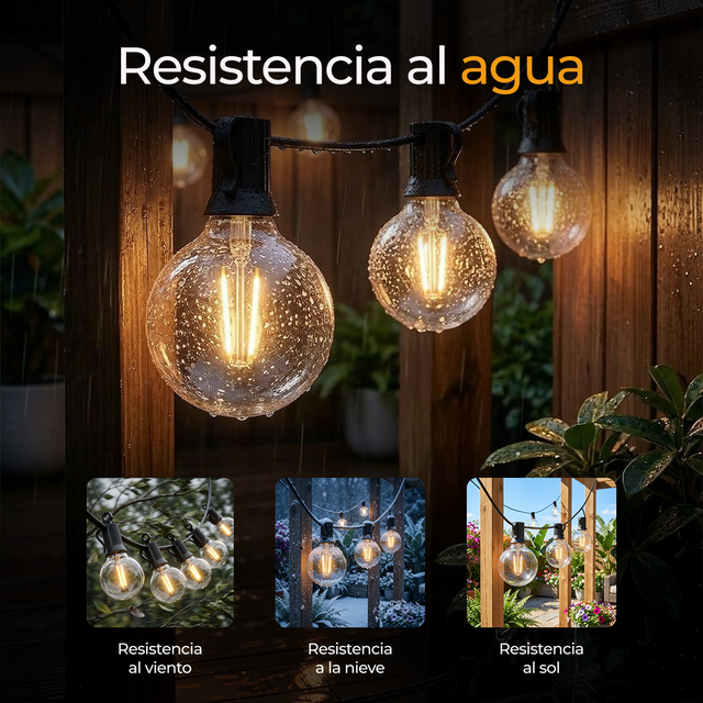 GUIRNALDA SOLAR 9 METROS - EXTERIOR - PREMIUM